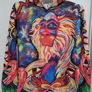Unisex Hoodie S/M Meditating Rafiki